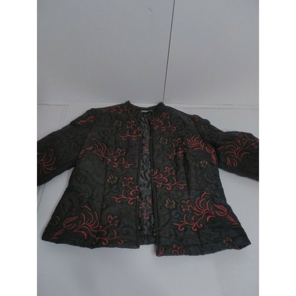 Linea Domani ladies jacket Black/Red 100% Polyester Size Medium - Picture 9 of 9